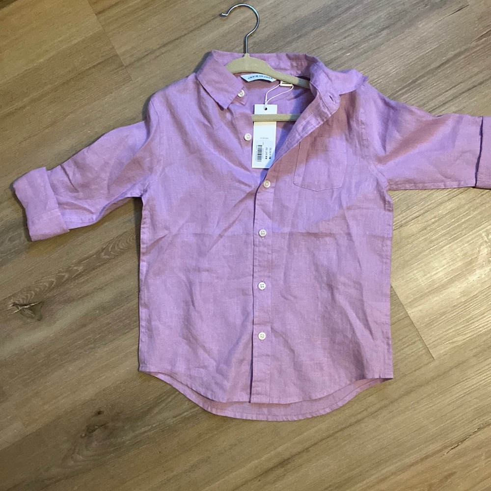 Linen lilac button down